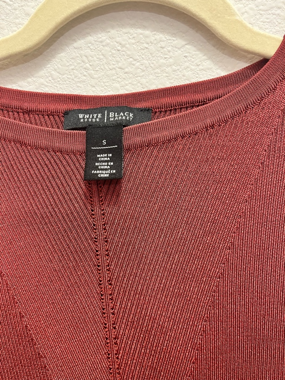 WHBM Rust Red Ribbed Knit Tank - Picture 4 of 4